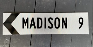 MADISON WI Road Sign Vintage style 24" x 6" MADE TO ORDER-SEE DESCRIPTION! - Picture 1 of 5