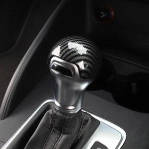 Black Carbon Fiber Print Look Shift Knob Cover Fits 15-20 A3 S3 8V AUTO - Picture 1 of 1
