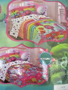 Franco/Dreamwork Trolls Poppy Reversible Twin/Full Bed Comforter New 71" x 86" - Picture 1 of 9