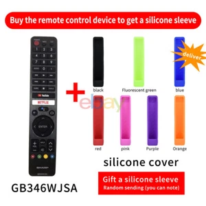 New GB346WJSA For Sharp Netflix LCD TV Remote Control Google Search With Cover - Picture 1 of 5
