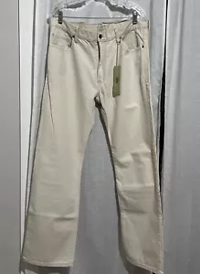 Levi's 539 Vintage Straight Beige Denim Jeans Zip Front Men's 36/32 Green Label - Picture 1 of 11