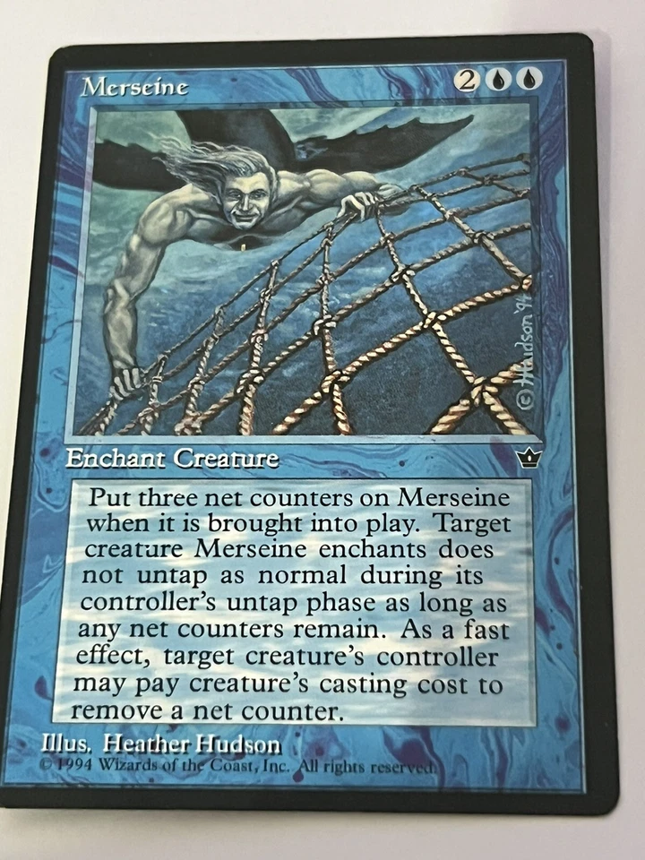Merseine, MTG Fallen Empires (1994) Common Blue Enchantment NM - Image 1 of 1