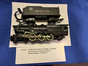 American Flyer Trains - Locomotiva e tender 312AC K5 completo TS-161 - Foto 1 di 5