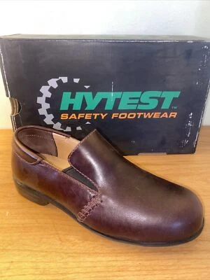 Mujer Hytest Rosie Acero Zapato Antideslizante 10W Marrón Mocasín Sin Cordones SD 17171 Foto 1 de 4