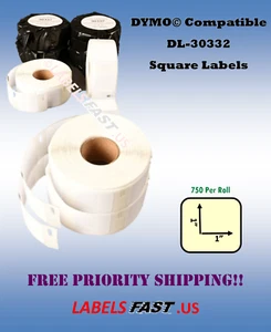 White 30332 Square Labels Dymo® LabelWriter® 4XL Rolls Twin Turbo 450 400 EL40 - Picture 1 of 14