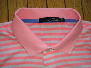 RLX RALPH LAUREN MEN'S GOLF STRIPED POLO SHIRT SIZE LARGE HARDLY WORN! - Picture 1 of 9