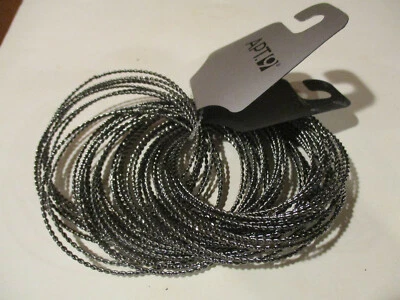 Apt. 9 Set of 50 Textured Bangle Bracelets Silver Tones NWT - Изображение 1 из 4