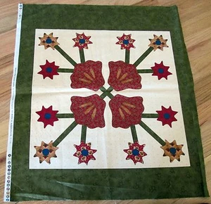 1 Pretty MODA "Stars & Coxscombs" Cotton Fabric Quilting/Wallhanging Panel - Picture 1 of 1