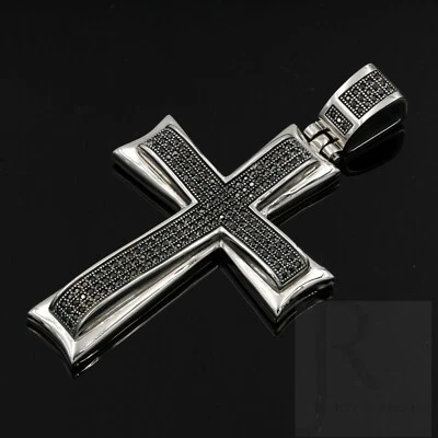 Colgante Cruz Hombre Acero Inoxidable 316 Pavé (Solo Colgante) Foto 1 de 4