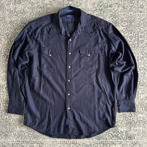 Vintage 00s Pendleton Western Wool Pearl Snap Button Up Canyon Shirt- LARGE - Picture 1 of 5