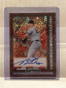 2025 Leaf Baseball Nation BEN HESS Yankees Strikeout Machine Autograph Auto #/4 - Picture 1 of 2