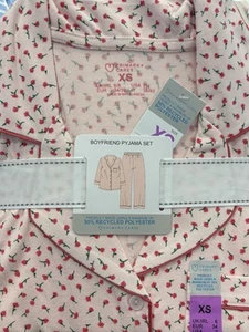 Set pigiama fidanzato rosa stampa rosa taglia UK 4-24 2XS-2XL - Foto 1 di 2