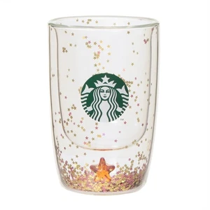 Starbucks Happy Holidays Japan 2025 Double-Wall Heat-Resistant Glass Star 355ml - Picture 1 of 5