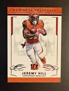 2016 Panini National Treasures - Jeremy Hill #21 Gold /32 - Picture 1 of 2
