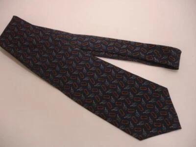 Corbata para hombre 100 % seda Coach azul marino hecha a mano EE. UU. 3,75" de ancho Foto 1 de 4