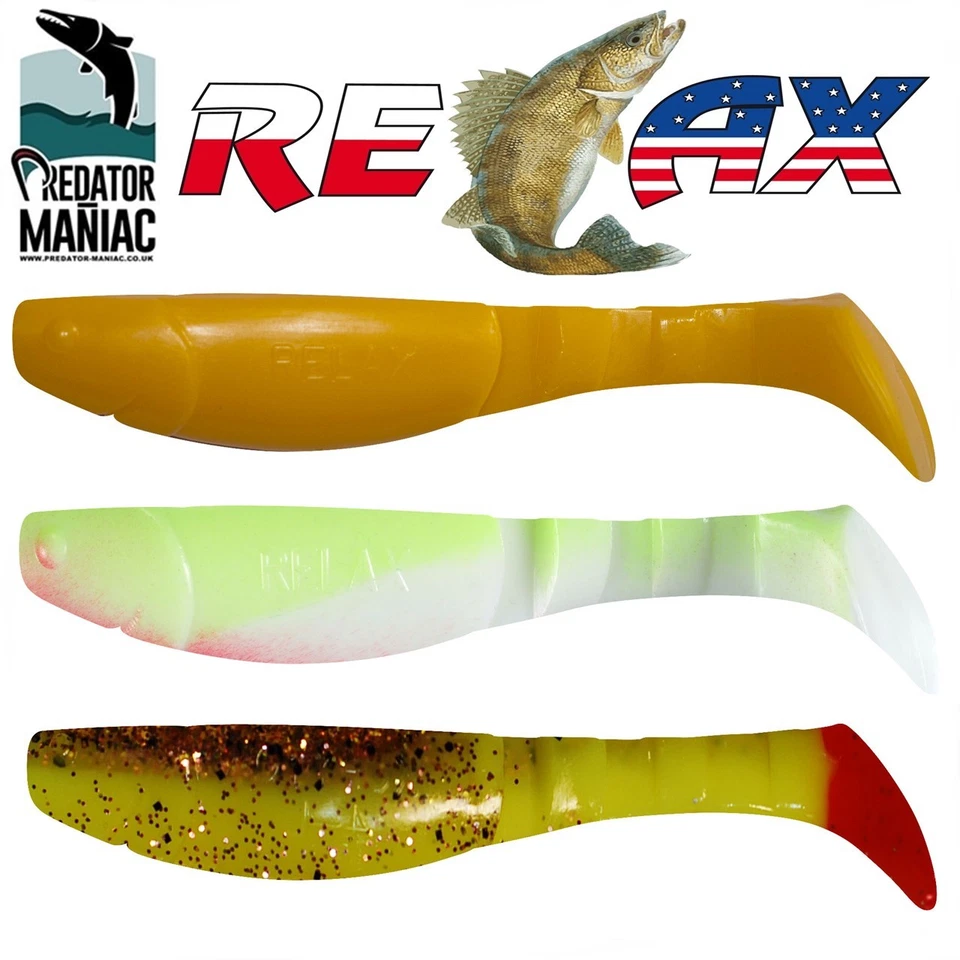 Relax Kopyto 4" (115 mm). 3er-Pack Köder. Hecht, Zander, Barsch, Katze - Bild 1 von 1