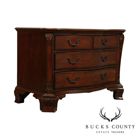 Georgian Style Cherry Serpentine Chest of Drawers Cover