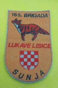 Croatian Army HV, 165. Brigada SUNJA Lukave Lisice Croatian military army patch - Picture 1 of 2