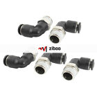 5Pcs PL6-02 1/4BSP Male to 6mm Air Pneumatic Elbow Quick Connect Connector #