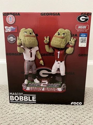 Hairy Dawg Georgia Bulldogs Football National Champions Back to Back Bobblehead Cover