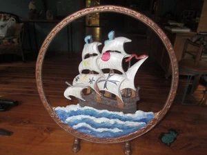 1920's TowerAdventurer ship radio speaker frame-cast iron by Mclary of Ingalls - Picture 1 of 4