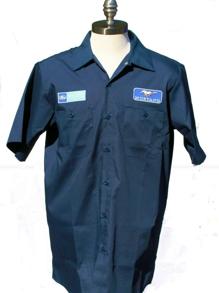 CAMISA DE TRABAJO FORD MUSTANG NAVY MECÁNICAS Foto 1 de 1