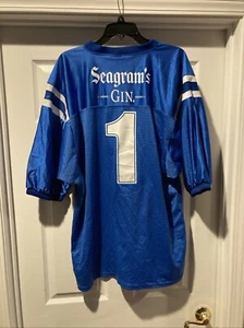 Vintage 90's Seagram's Gin Mens 2XL Blue Football Jersey - Picture 1 of 6