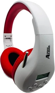 FM Antenna Radio Headphones with Pull-Out Antenna by Things Audio (White & Red) - Picture 1 of 6