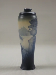 DeVez Französische Kamee Kunst Glas Vase - Malerische Seenlandschaft, um 1900 - Bild 1 von 24