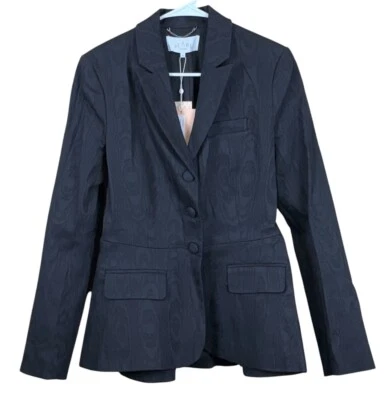 Blazer Peplum Peplum Pearl By Lela Rose MUJERES Negro Texturizado, Talla 8, Nuevo con Etiquetas Foto 1 de 4