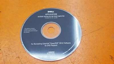 ⭐️⭐️⭐️⭐️⭐️ Dell Application Reinstalling Cyberlink PowerDVD DX 8.1 Software - Image 1 of 2
