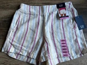 Gap Linen Blend Pull On Elastic Waistband Shorts Women’s Sz small NWT $49.95 NEW - Picture 1 of 5