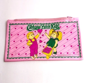 VINTAGE 1984 Cabbage Patch Kids Vinyl Pencil Case Zipper Bag RARE Good Condition - Picture 1 of 6