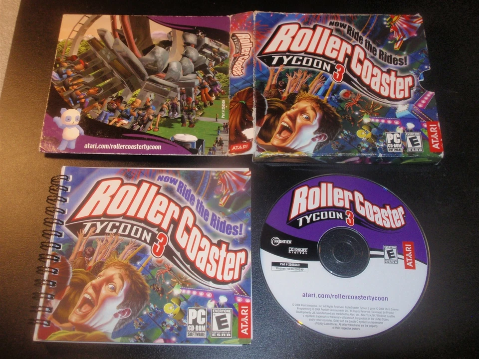 RollerCoaster Tycoon 3 PC CD-ROM 2004 Atari Frontier game for Windows 98/2000/XP - Image 1 of 1