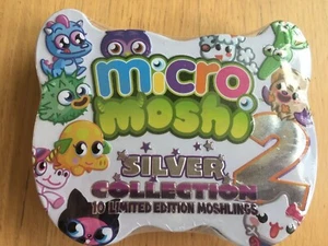 MICRO MOSHI SILVER COLLECTION 2 BRAND NEW SEALED 10 LIMITED EDITION MOSHLINGS - Picture 1 of 1