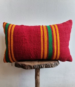 Marokkanische Handarbeit Kelim Kissen Kissenbezug Überwurf Kissenhülle Sofa Boho - Bild 1 von 4
