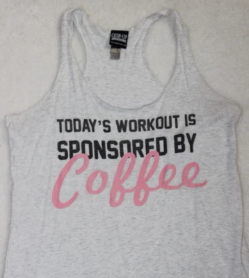 Camiseta sin mangas Chin Up Apparel Todays Workout patrocinada por café gris S Foto 1 de 4
