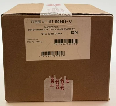 Pokemon TCG Scarlet & Violet Surging Sparks Booster 20-Bundle Case SEALED SSP - Image 1 of 2