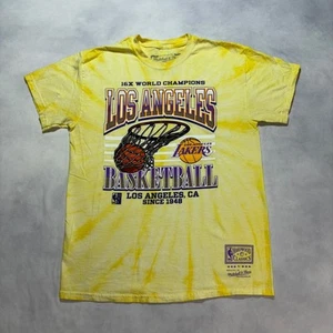 Los Angeles Lakers Grafik T-Shirt NBA Gelb Tie Dye Herren M Mitchell & Ness - Bild 1 von 7
