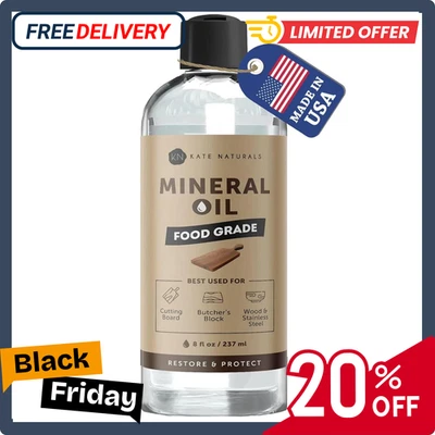 Aceite mineral para tabla de cortar madera, bloque de carnicero y cuchillo. Mineral de grado alimenticio Foto 1 de 4