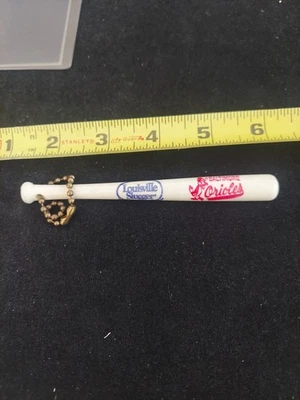 Vintage Baltimore Orioles Keychain Size Louisville Slugger Bat With Chain - Image 1 of 4