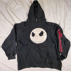Disney The Nightmare Before Christmas Adults XL Black Hoodie Sweater Halloween - Picture 1 of 10