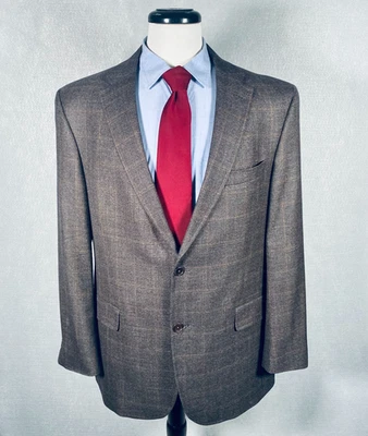 Blazer Daniel Cremieux x Loro Piana Para Hombres 44R Marrón Lana Guinga Chaqueta a Cuadros Foto 1 de 4