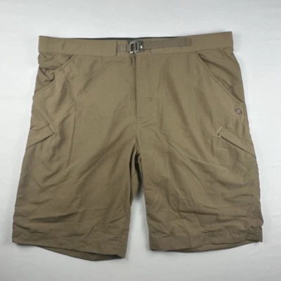 Shorts masculino Mountain Hardware com cinto XXL 42 cáqui elástico caminhada ao ar livre 7"" - Imagem 1 de 4