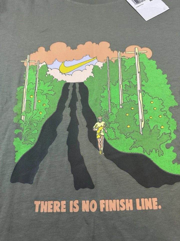 Mens Nike "There Is No Finnish Line"Tee HJ3678-320 Size 3XLARGE-TALL
