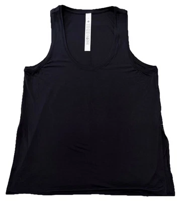 全新带标签⚡️LULULEMON⚡️LARGE⚡️ MODAL SILK SIDE SPLIT TANK⚡️4 路弹力⚡️黑色⚡️58美元 — 第 1/4 张图片