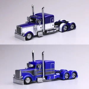 1:64 Peterbilt 379 Diecast Model Semi Truck Metal Blue Alloy Edition Collectible - Picture 1 of 27
