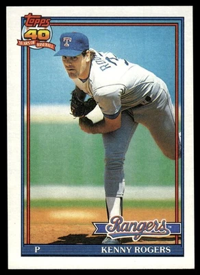 1991 Topps #332 Kenny Rogers - Image 1 of 2