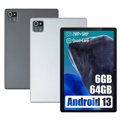 JEAZANS 2025 Tablet 10 inch Android 13 Tablet 6+64GB 1280x800 IPS Touchscreen 5000mAh