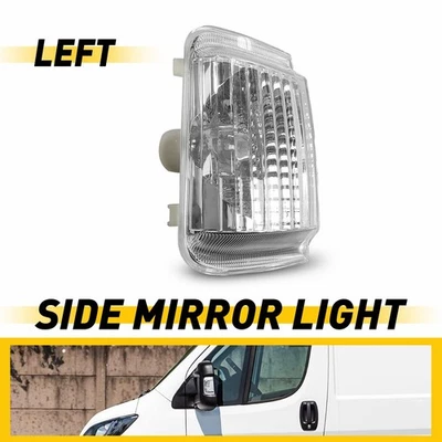 Lente de seta luz de espelho lateral esquerdo para 2014-23 Ram ProMaster 1500 2500 3500 - Imagem 1 de 4